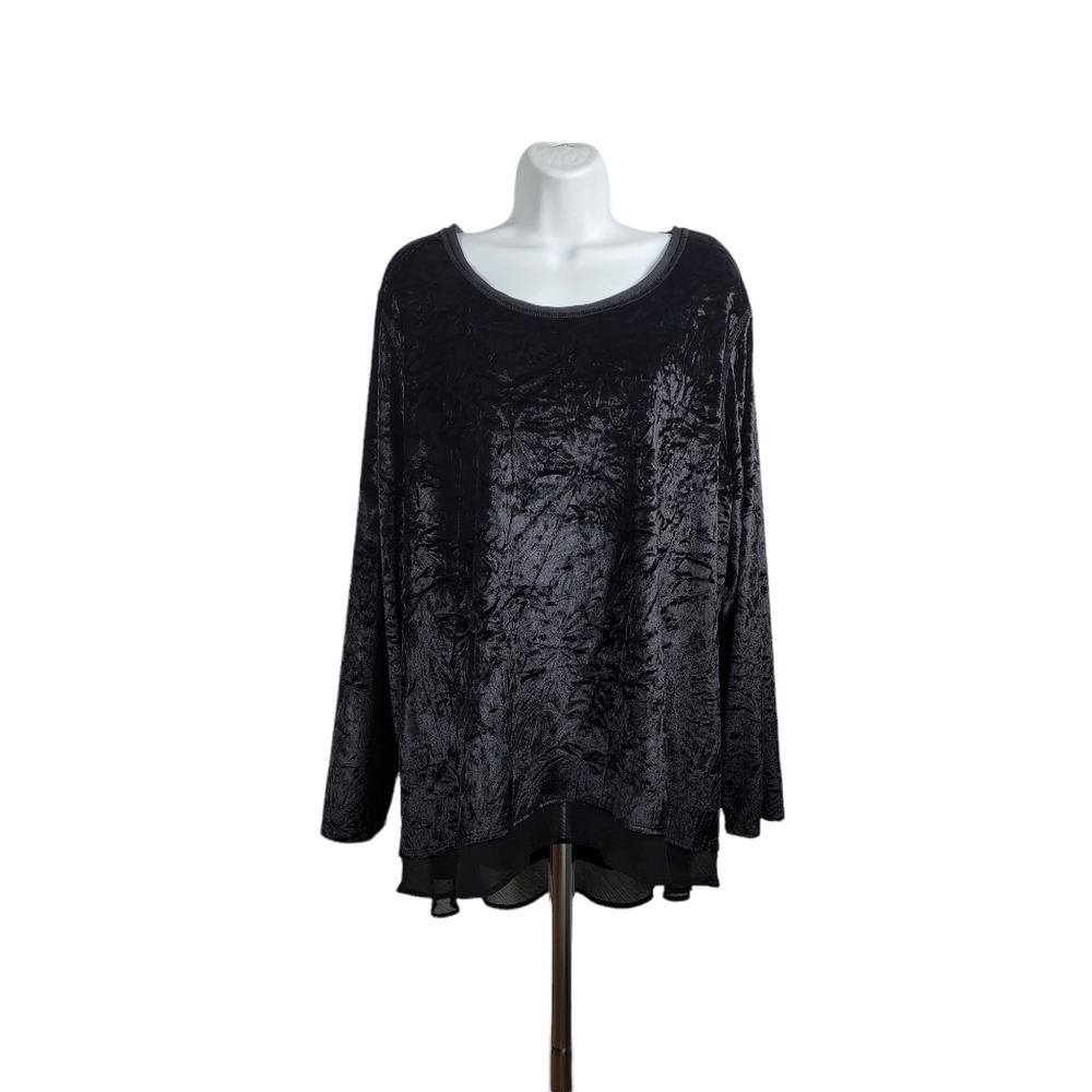 GREAT NORTHWEST INDIGO WOMEN'S CRUSHED VELVET TOP